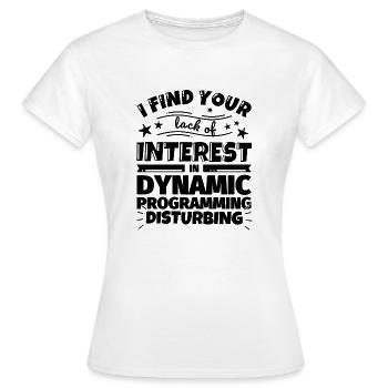 Dynamic programming fun gift - Women's T-Shirt - white - Front - AI Model Female 172 dark (172cm)