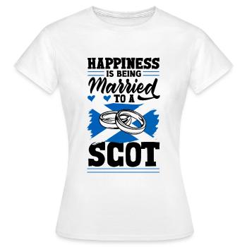 Schottisches Schottland Schottische Flagge Zitat - Frauen T-Shirt - Weiß - Vorne - AI Model Female 172 dark (172cm)