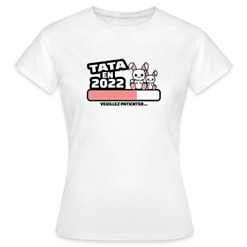 tata en 2022 annonce grossesse tata - T-shirt Femme - blanc - Devant - AI Model Female 172 dark (172cm)