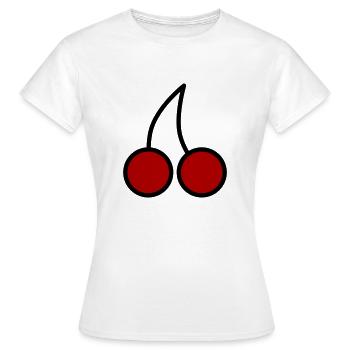 Cerises - T-shirt Femme - blanc - Devant - AI Model Female 172 dark (172cm)