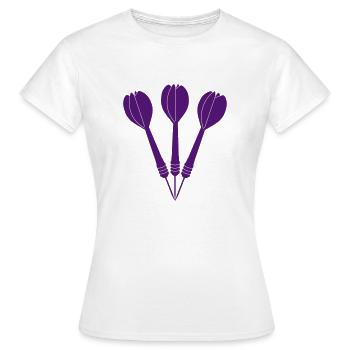 Flèches de fléchettes - T-shirt Femme - blanc - Devant - AI Model Female 172 dark (172cm)
