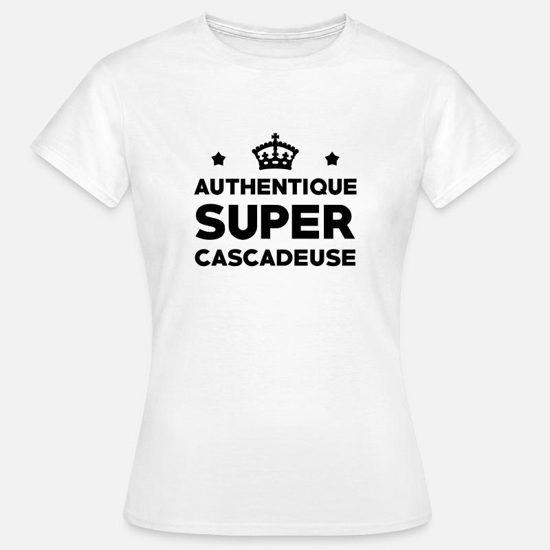 Cascadeur / Cascade / Voiture / Risque / Danger - T-shirt Femme - blanc