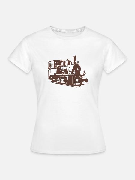 Dampflok 2 - Frauen T-Shirt - Weiß