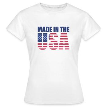 made-in-the-usa - Frauen T-Shirt - Weiß - Vorne - AI Model Female 172 dark (172cm)