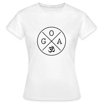 Goa Psytrance - Frauen T-Shirt - Weiß - Vorne - AI Model Female 172 dark (172cm)