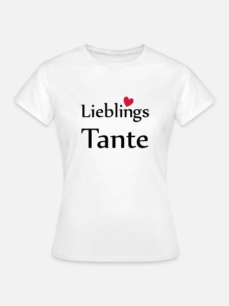 Lieblings Tante mit Herz - Frauen T-Shirt - Weiß