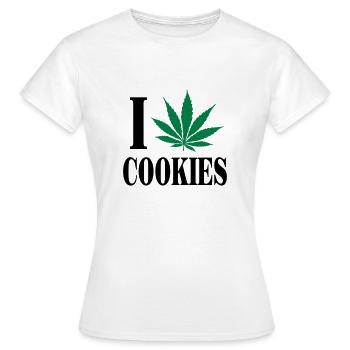 I love cookies - Frauen T-Shirt - Weiß - Vorne - AI Model Female 172 dark (172cm)
