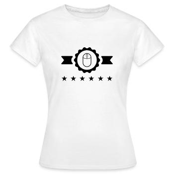 Computer / Informatiker / Aussenseiter / Ingenieur - Frauen T-Shirt - Weiß - Vorne - AI Model Female 172 dark (172cm)