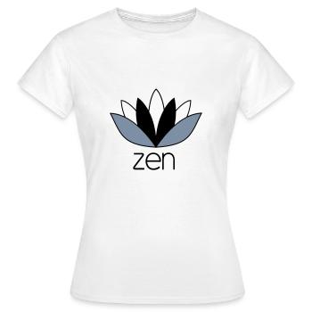 ZEN - Frauen T-Shirt - Weiß - Vorne - AI Model Female 172 dark (172cm)