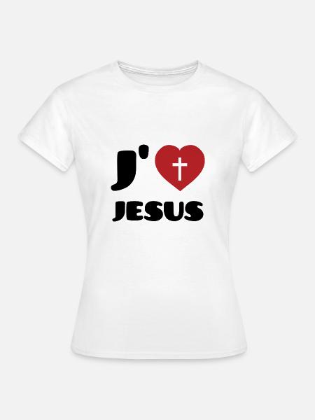 ich liebe Jesus - Frauen T-Shirt - Weiß