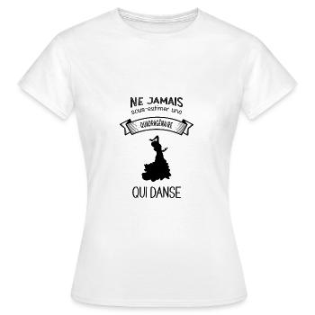 Danseuse flamenco quadragénaire - T-shirt Femme - blanc - Devant - AI Model Female 172 dark (172cm)