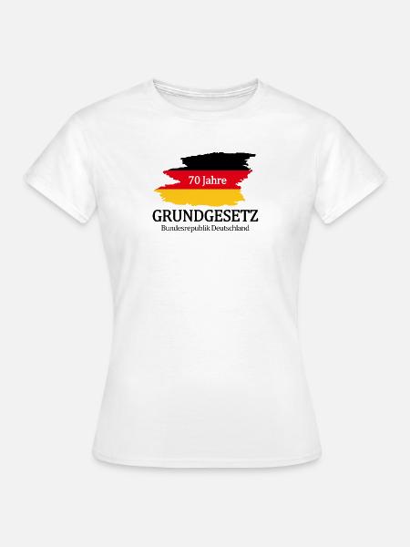 70 Jahre Grundgesetz Bundesrepublik Deutschland - Frauen T-Shirt - Weiß