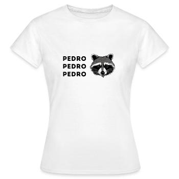 T-shirt raton laveur drôle Pedro - T-shirt Femme - blanc - Devant - AI Model Female 172 dark (172cm)