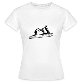 Schreiner Hobel Design - Frauen T-Shirt - Weiß - Vorne - AI Model Female 172 dark (172cm)