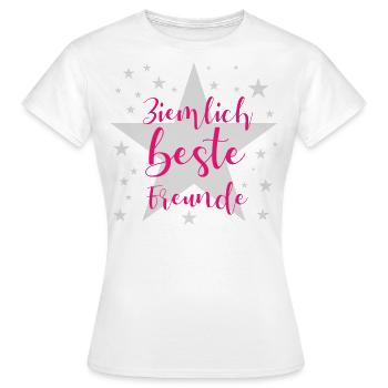Jolies meilleures amies - T-shirt Femme - blanc - Devant - AI Model Female 172 dark (172cm)