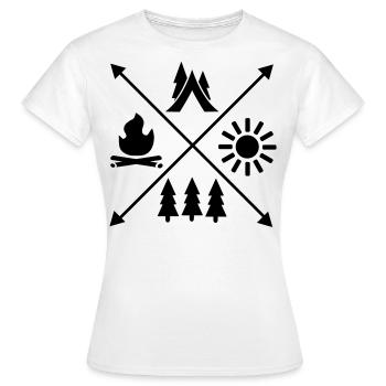 Tente - T-shirt Femme - blanc - Devant - AI Model Female 172 dark (172cm)