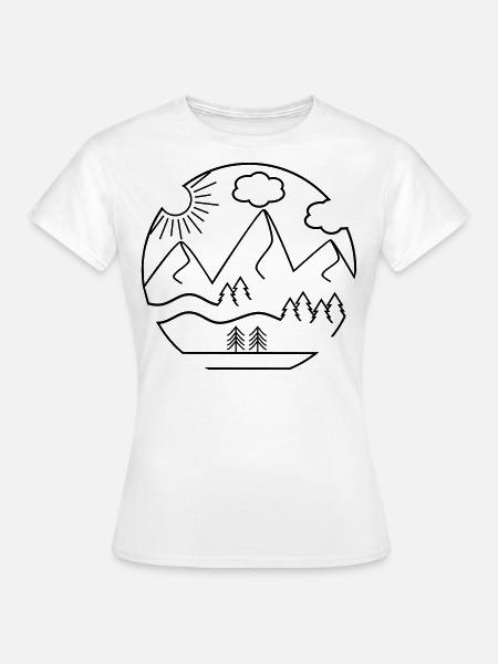 Berge - Frauen T-Shirt - Weiß