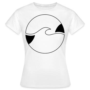 vague - T-shirt Femme - blanc - Devant - AI Model Female 172 dark (172cm)