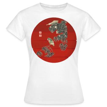 Art Japonais Vintage - T-shirt Femme - blanc - Devant - AI Model Female 172 dark (172cm)