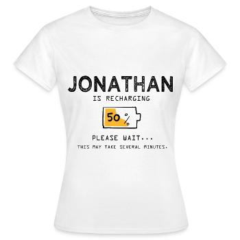 Jonathan prénom drôle sarcastique Cadeaux Prénom - T-shirt Femme - blanc - Devant - AI Model Female 172 dark (172cm)