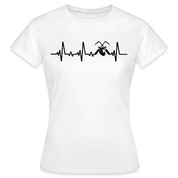 soudage par battement de cœur de soudeur - T-shirt Femme - blanc - Devant - AI Model Female 172 dark (172cm)