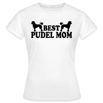 Meilleure chemise pour chien Poodle Mom / Poodle Dog - T-shirt Femme - blanc - Devant - AI Model Female 172 dark (172cm)