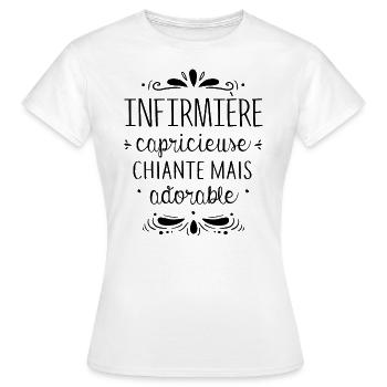 Infirmière adorable - T-shirt Femme - blanc - Devant - AI Model Female 172 dark (172cm)