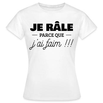 J'ai faim - T-shirt Femme - blanc - Devant - AI Model Female 172 dark (172cm)