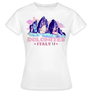 Dolomites Dolomites Souvenirs Randonnée Trois Pics - T-shirt Femme - blanc - Devant - AI Model Female 172 dark (172cm)