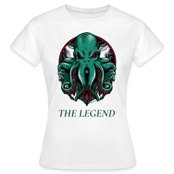 T-Shirt welt lovecraft the legend - Frauen T-Shirt - Weiß - Vorne - AI Model Female 172 dark (172cm)