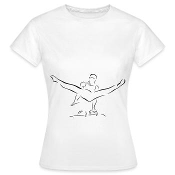 Gymnastik - Frauen T-Shirt - Weiß - Vorne - AI Model Female 172 dark (172cm)