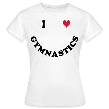Gymnastik - Frauen T-Shirt - Weiß - Vorne - AI Model Female 172 dark (172cm)