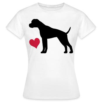Boxer - T-shirt Femme - blanc - Devant - AI Model Female 172 dark (172cm)
