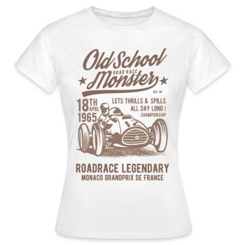 Monstre de course sur route Old School - T-shirt Femme - blanc - Devant - AI Model Female 172 dark (172cm)