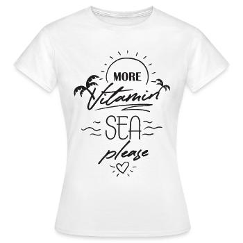 more vitamine sea please - T-shirt Femme - blanc - Devant - AI Model Female 172 dark (172cm)