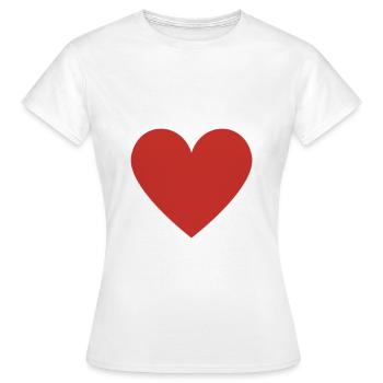 Joli design coeur rouge - T-shirt Femme - blanc - Devant - AI Model Female 172 dark (172cm)