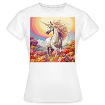 Licorne au pays des merveilles - T-shirt Femme - blanc - Devant - AI Model Female 172 dark (172cm)