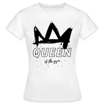 QUEEN of the gym black - Frauen T-Shirt - Weiß - Vorne - AI Model Female 172 dark (172cm)