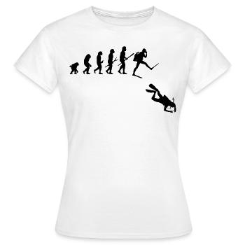 Plongée Sous marine Dessin Préhistoire Plongeur - T-shirt Femme - blanc - Devant - AI Model Female 172 dark (172cm)