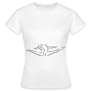 Gymnastik - Frauen T-Shirt - Weiß - Vorne - AI Model Female 172 dark (172cm)