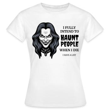 Scary Creepy Horror Halloween T-shirt unisexe - T-shirt Femme - blanc - Devant - AI Model Female 172 dark (172cm)