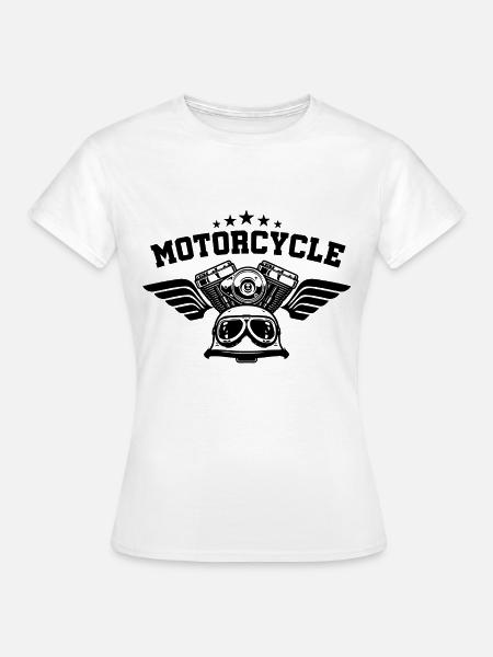 Motorrad Star - Frauen T-Shirt - Weiß