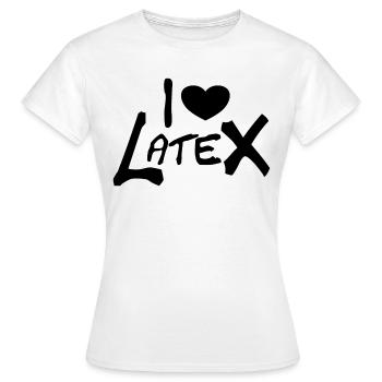 J’adore Latex Fetish - T-shirt Femme - blanc - Devant - AI Model Female 172 dark (172cm)