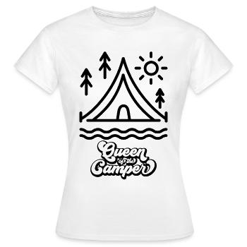Queen Of The Camper 1 - Women's T-Shirt - white - Front - AI Model Female 172 dark (172cm)