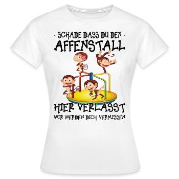 Wir werden dich vermissen - Jobwechsel - Frauen T-Shirt - Weiß - Vorne - AI Model Female 172 dark (172cm)