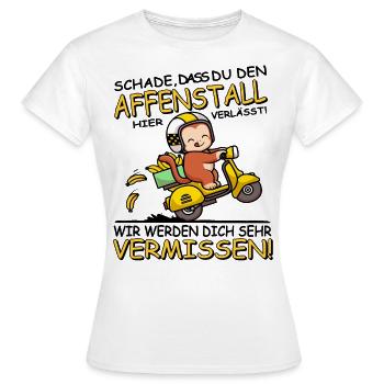 Wir werden dich vermissen - Jobwechsel - Frauen T-Shirt - Weiß - Vorne - AI Model Female 172 dark (172cm)
