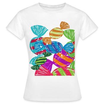 Bonbons - T-shirt Femme - blanc - Devant - AI Model Female 172 dark (172cm)