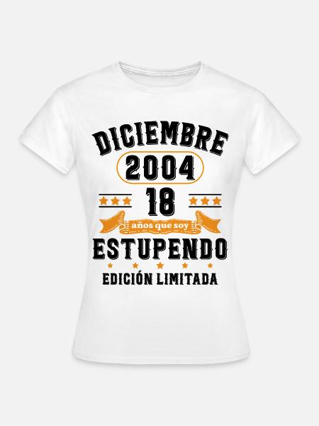 18 Ans Anniversaire Vintage Né(e) en Décembre 2004 - T-shirt Femme - blanc