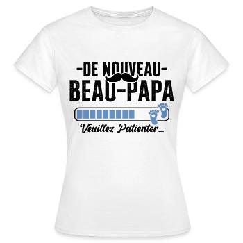 Nouveau Beau Papa Cadeau Père Cool - T-shirt Femme - blanc - Devant - AI Model Female 172 dark (172cm)