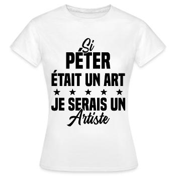 Humour Si péter était un art je serais un artiste - T-shirt Femme - blanc - Devant - AI Model Female 172 dark (172cm)